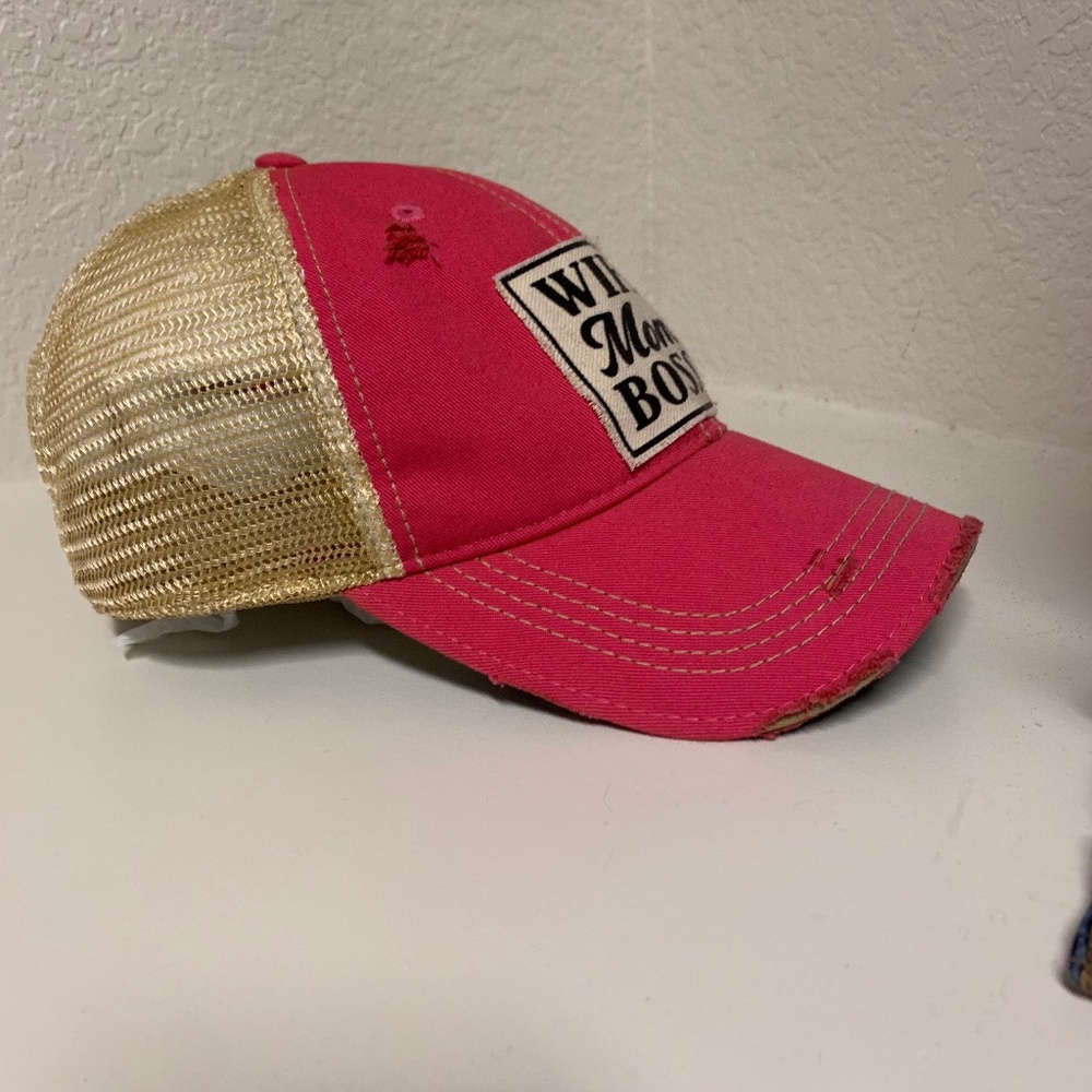 Wife Mom Boss Womens snap back hat